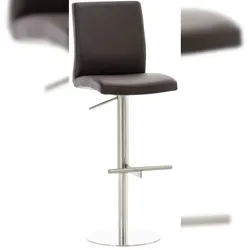 CLP Barhocker Cadiz Kunstlederbezug edelstahl/braun