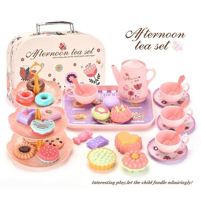 Blooming Princess Tea Party Set For Girls With Dessert Tray & Pretend Play Accessories Blooming Princess Tea Party Set For Girls With Dessert Tray & Pretend Play Accessories