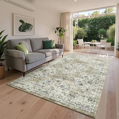 Garvee Retro Medallion Floral Print Area Rug