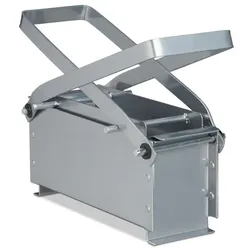 Relaxdays 2x Silberfarbene Papierbrikettpresse Silber