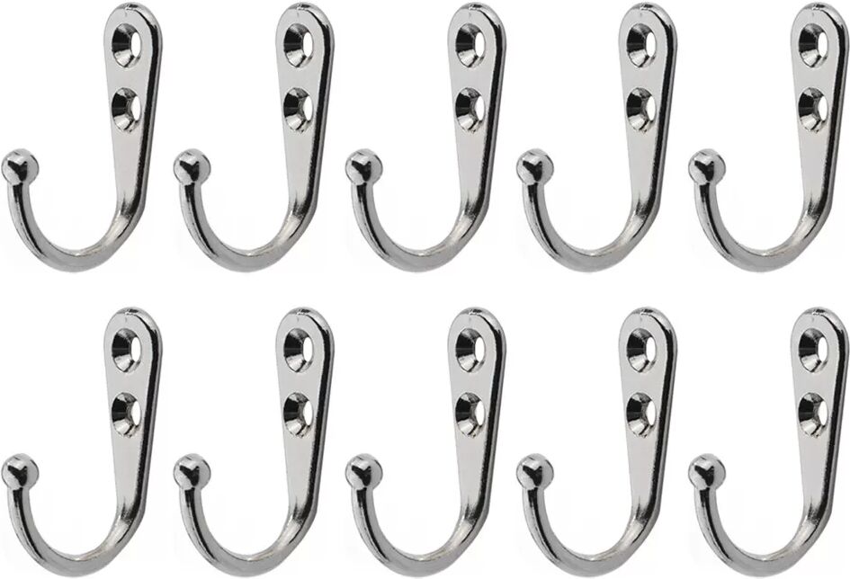 INF Wandhaken mit Schrauben 10er-Pack Silber