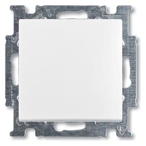 ABB basic55 Druckschalter, mattweiss, 10A, 1 Modul, Lieferung inklusive Tangente (2CHB219154A4097)