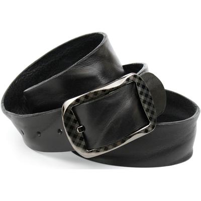 Ledergürtel ANTHONI CROWN, Damen, Gr. 95, schwarz, Leder, genarbt, unifarben, Gürtel Ledergürtel, Schließe mit Muster