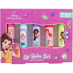 Disney, Lippenpflege, Prinzessinnen-Lippenbalsam-Kollektion, 5er-Pack (Erdbeere, Zucker, Traube, Kirsche, Apfel) (Lippenbalsam)