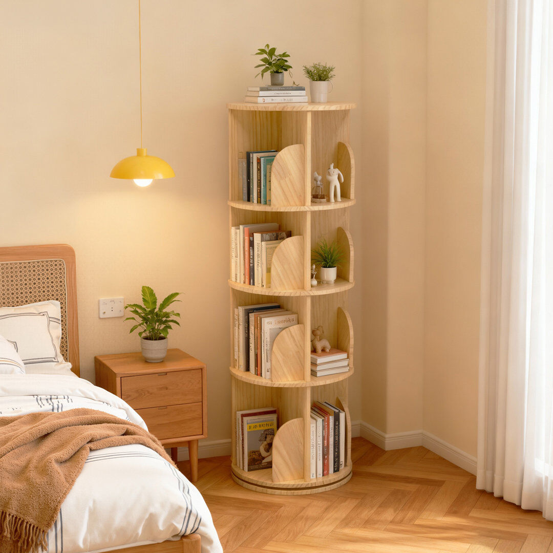 17 Stories 39 cm W Solid Wood Bookcase Brown 129 cm H x 39 cm W x 39 cm D x