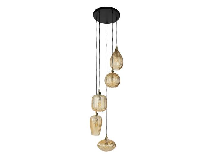 Clemento V-Shape Pendelleuchte Amberfarbenes Glas