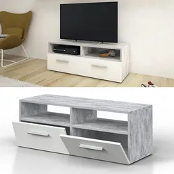 Vicco Lowboard Diego Fernsehschrank Sideboard TV Fernsehtisch  Beton