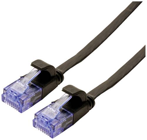 Value 21.99.0821 RJ45 Patchkabel CAT 6a U/UTP 1.00m Schwarz