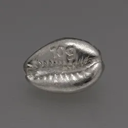 Silber 3-D Barren "Cowrie Muschel" 10g, gegossen
