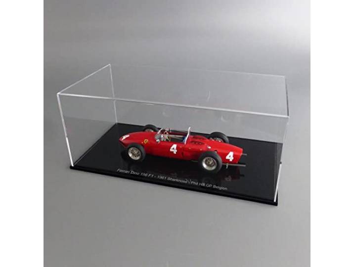 LOBOTEC Acryl Vitrine für Modellautos im Maßstab 1:12, mit individueller Gravur, glänzender hochwertiger Schaukasten Handarbeit aus Acrylglas, Plexiglas Box für Sammlerstücke, glänzende Bodenplatte