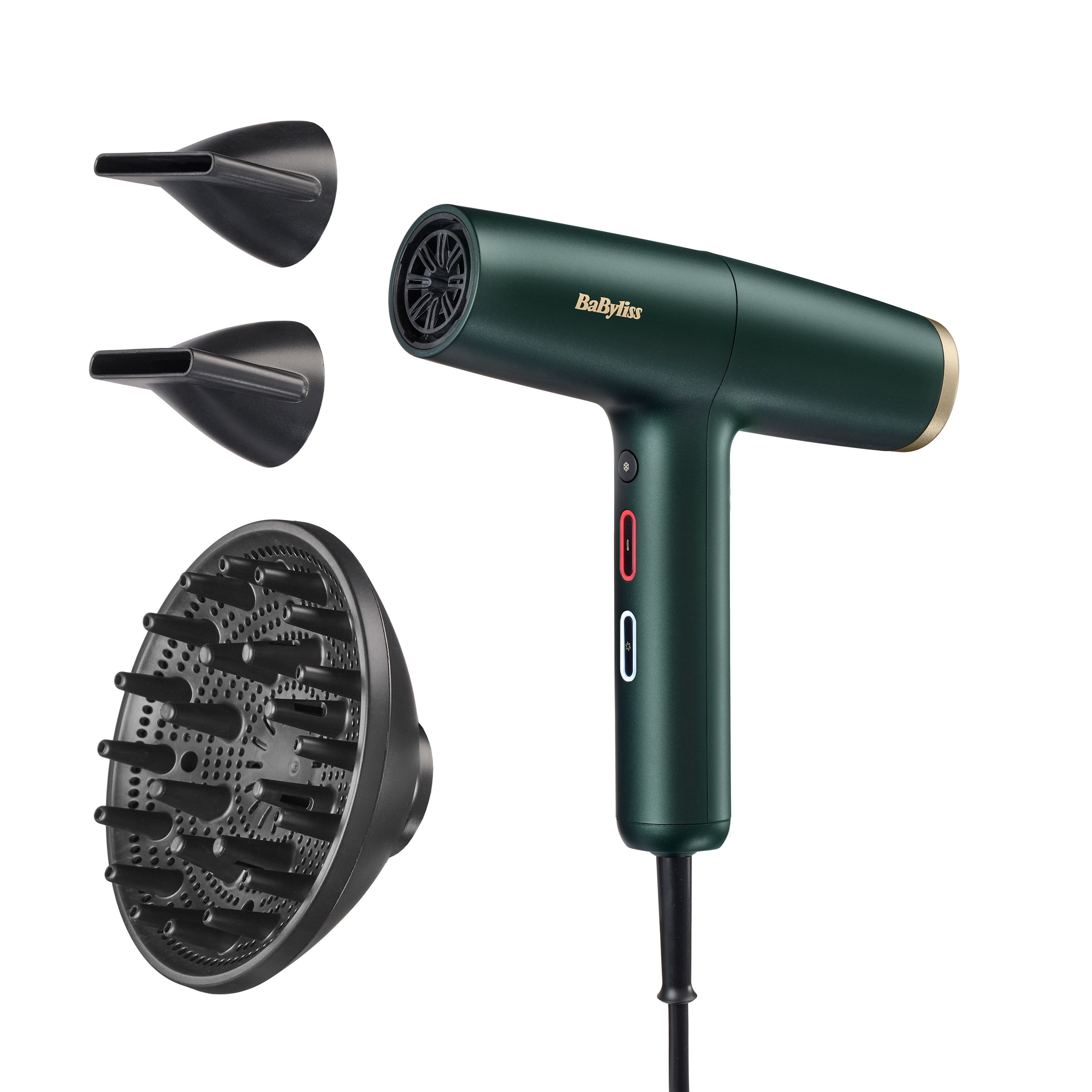 BaByliss D6555DE Air Power Pro Haartrockner 1700 W (Gold, Grün)