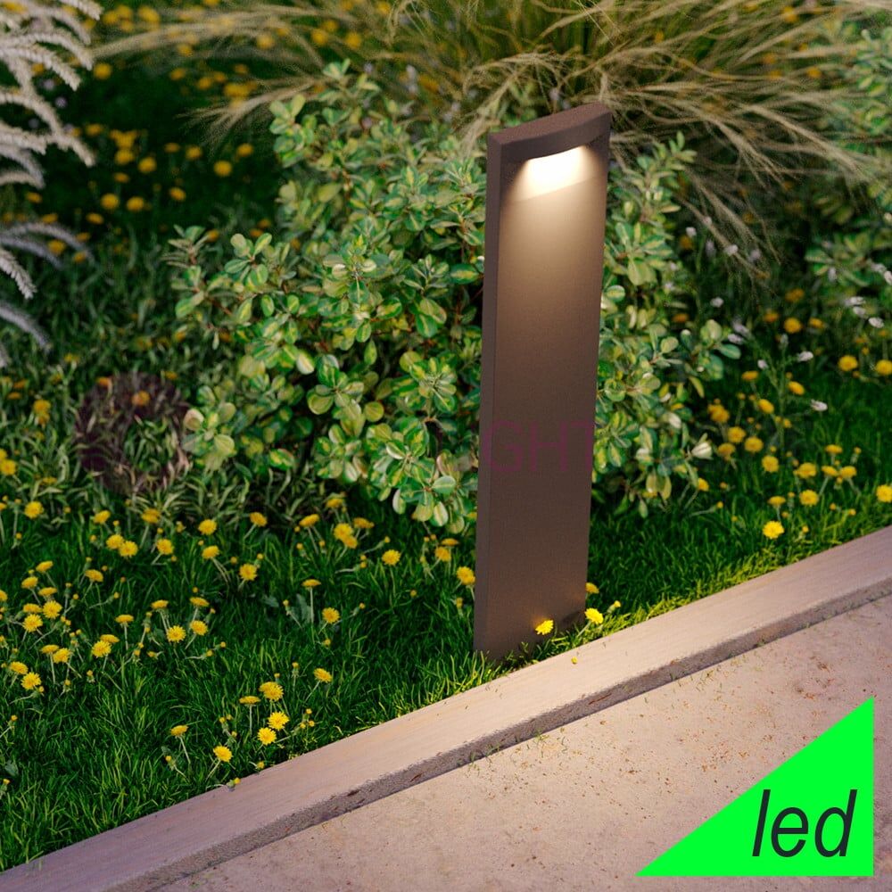 Polifemo Marrone Paletto Led Da Giardino Design Moderno Ip65