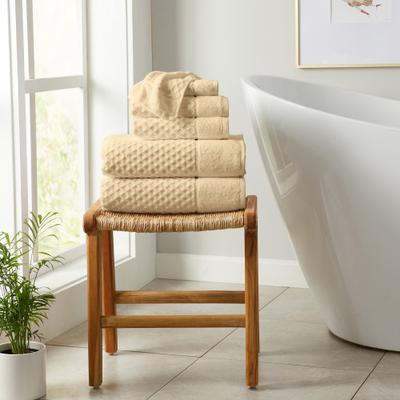 Linery & Co. Cotton Diamond Waffle Texture Bath Towels