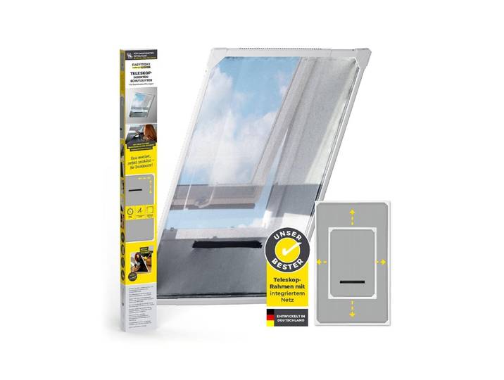 Insektenschutz-Vorhang EASYMAXX Dachfenster Magic Fit 160 x 100 cm , weiss (weiß), B:100cm H:160cm, Insektenschutzgitter, Insektenschutz-Vorhang