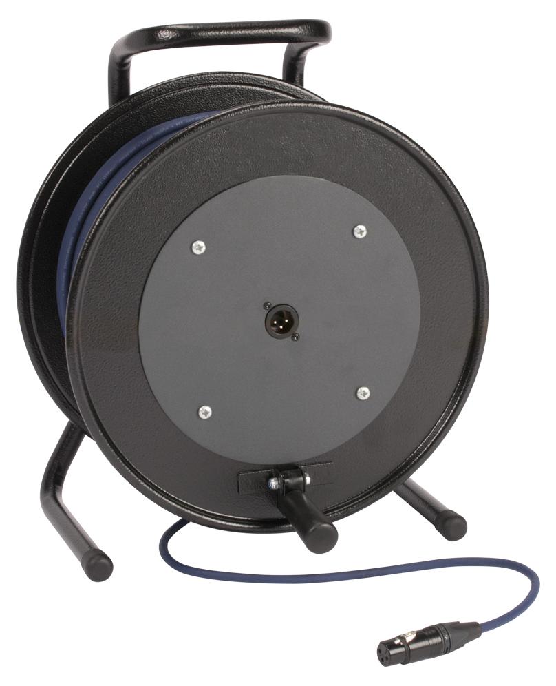 AES / EBU / DMX512 Binary 234 AES/EBU MKII, 2 x 0.34 mm² | XLR / XLR, NEUTRIK auf Kabeltrommel | 70,00m | blau