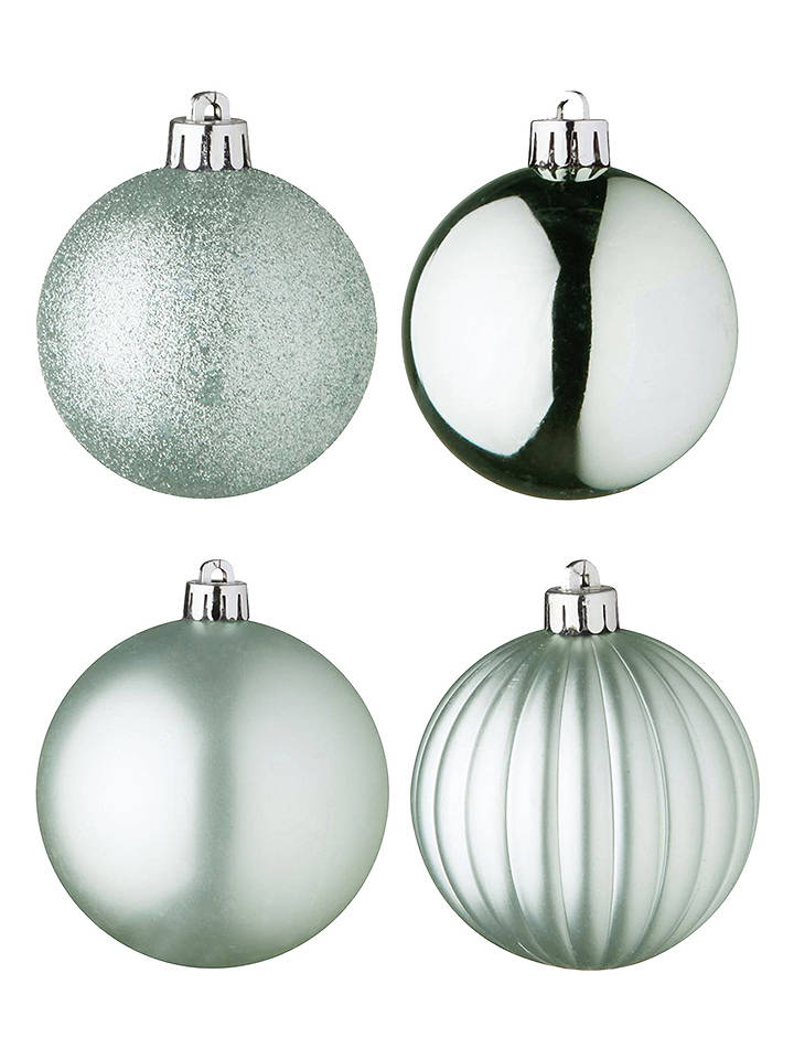 WellHome Christbaumkugeln in Grün/ Weiß - 100 Stück - onesize