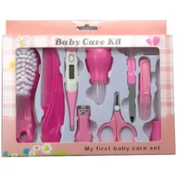 Baby- und Babypflegeset, 10-teilig – rosa
