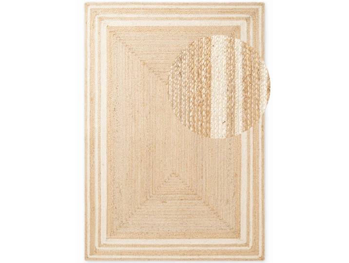 Hanse Home Juteteppich Looma, Weiß, Goldbraun, Bordüre, rechteckig, 120x170 cm, für Fußbodenheizung geeignet, in verschiedenen Größen erhältlich, pflegeleicht, strapazierfähig, Teppiche und Böden, Teppiche, Schafwollteppiche
