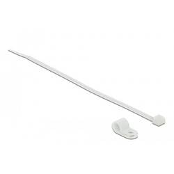 Delock Kabelbinder-Kit - 20 cm - weiß - Befestigungsschelle 6.4 mm mit Kabelbind 18863