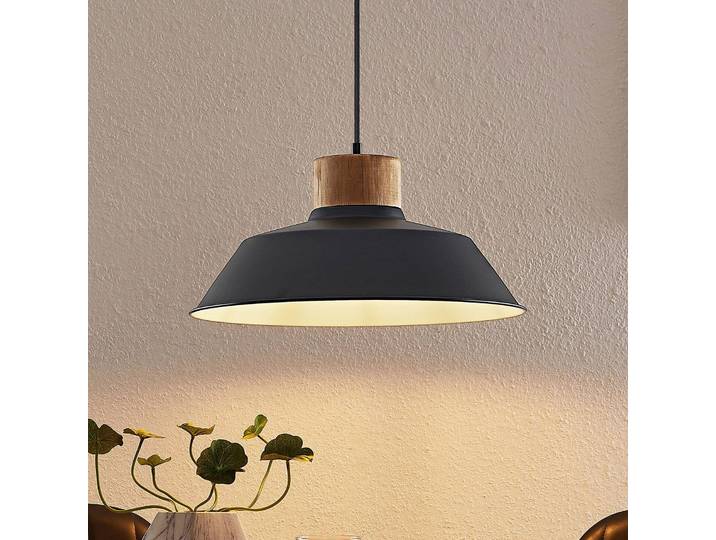 Hängelampe Nefeli Lindby, dimmbar, schwarz, für Wohn- / Esszimmer, Metall, Vintage, Pendelleuchte