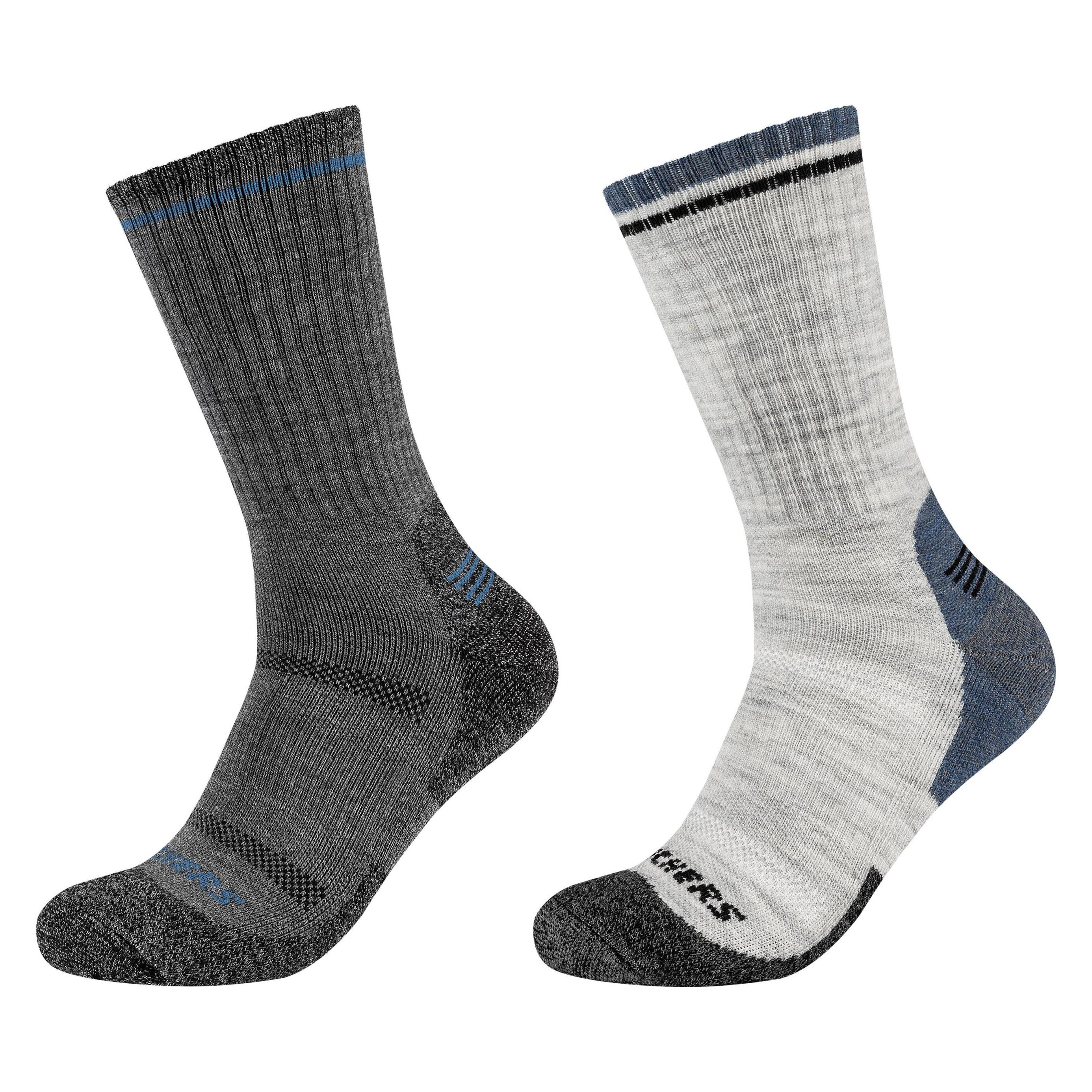 Skechers 2PPK Men Trail Wool Socks SK41104-9300 - (43 - 46) (SK41104-9300)