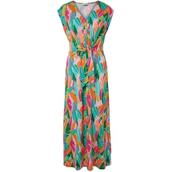Tchibo - Jerseykleid mit Knoten - Damen - Gr. M - mehrfarbig/geblümt