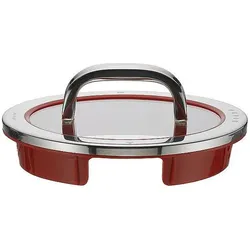 WMF Function 4 Stielkasserolle mit Deckel, 16 cm, Pfanne + Kochtopf, Rot, Silber