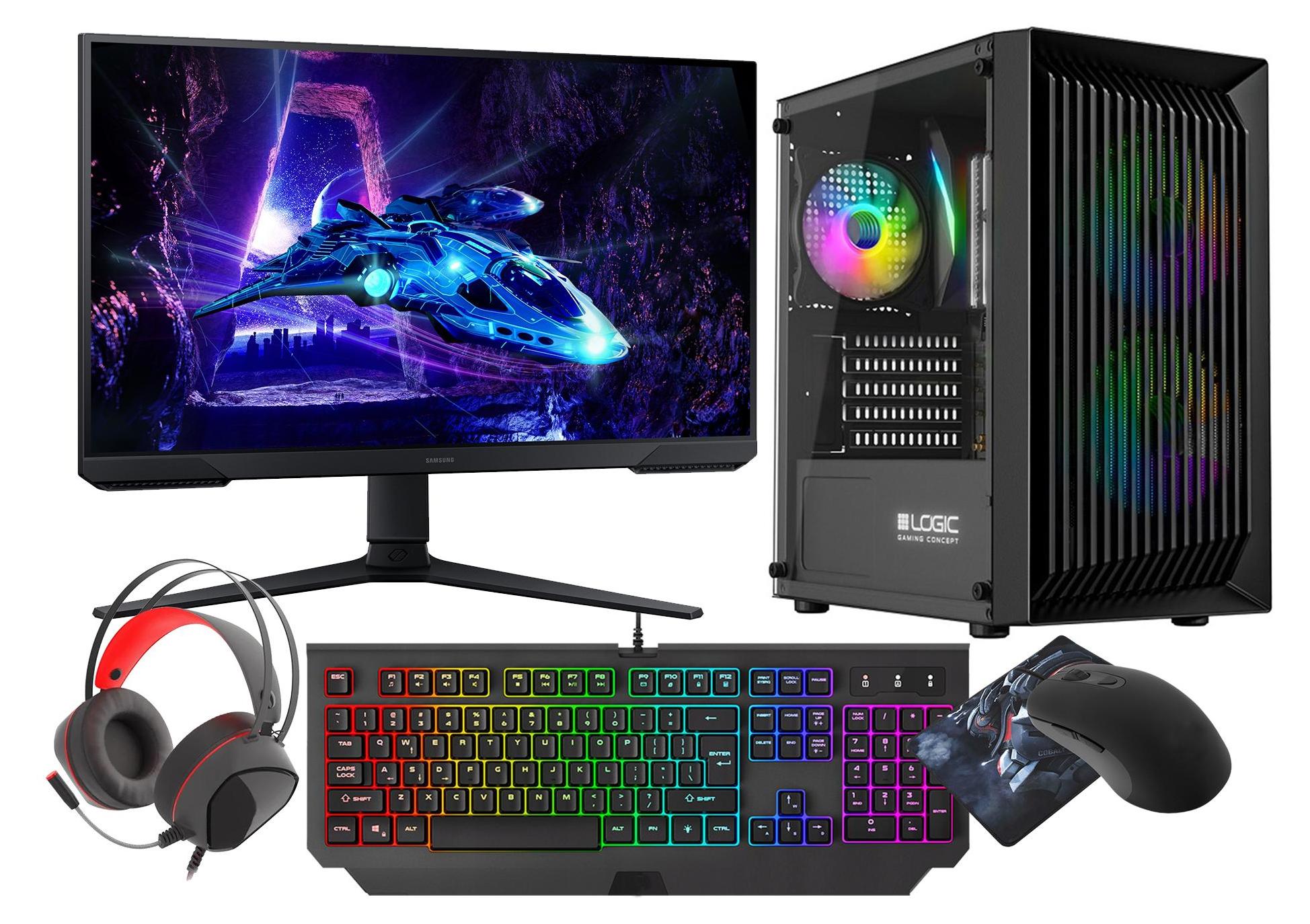 VIST Gaming PC Komplett Set R7 5700G 32GB RX VEGA8 SSD 1TB nVme WIFI Win11 24"
