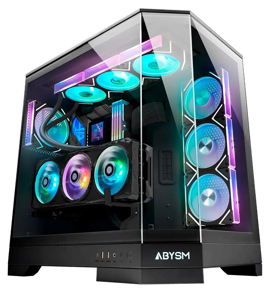 ABYSM Danube Sava H600, Desktop, PC, Schwarz, ATX, EATX, ITX, micro ATX, SPCC, Gehärtetes Glas, Gaming