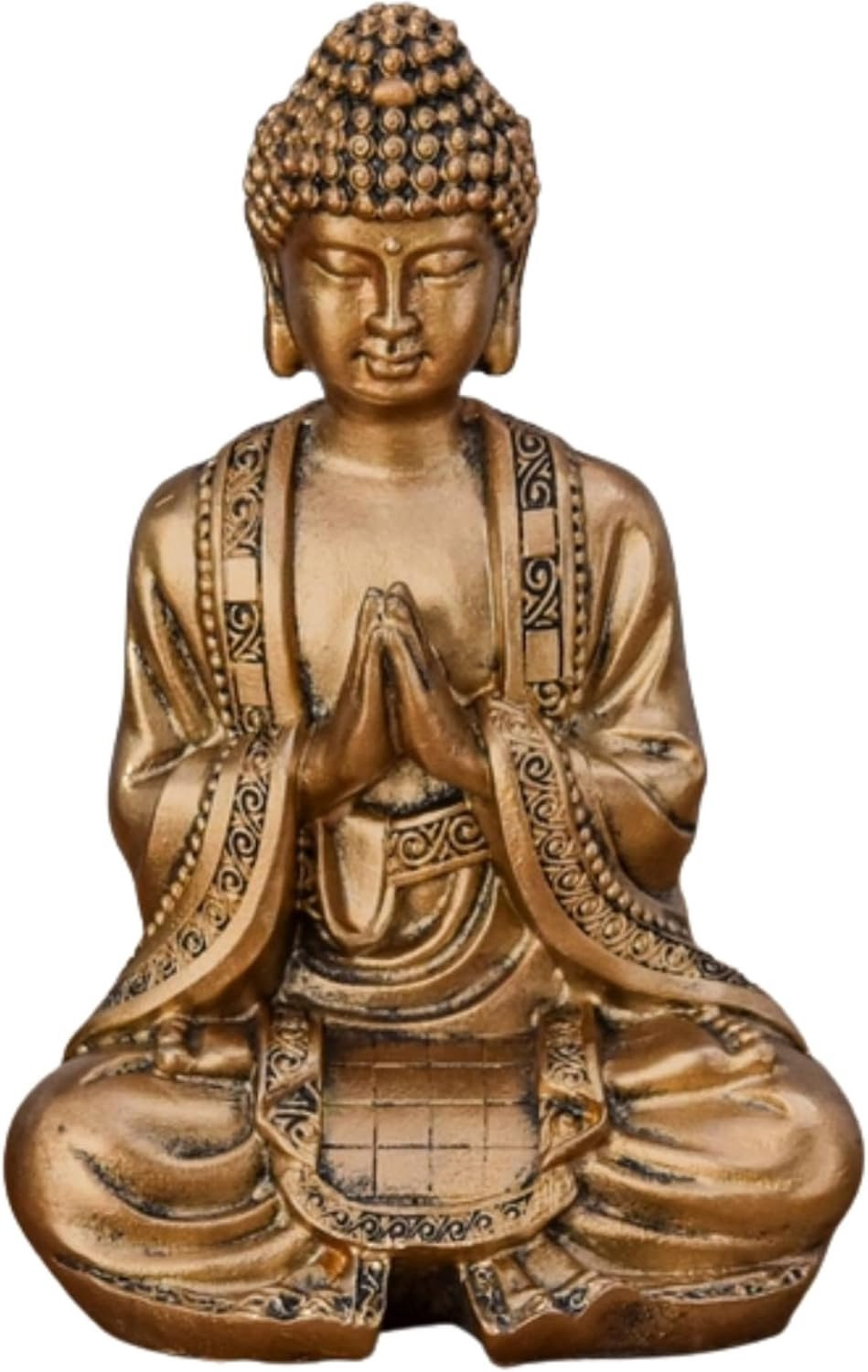 Zen'Light Gouden Buddha Meditatie Beeldje voor Feng Shui Decoratie