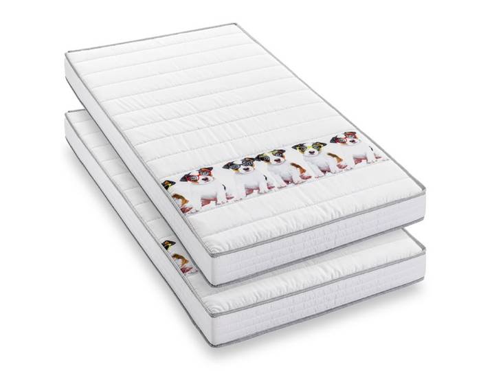 Puppy Love - Lot de 2 matelas mousse 90x190. Soutien Mi-ferme. Épaisseur 10cm – Fabriqué en Belgique