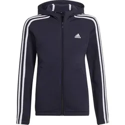 ADIDAS KinderEssentials 3-Streifen Kapuzenjacke, Größe 164 in Schwarz Schwarz