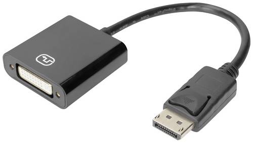 Digitus DisplayPort / DVI Anschlusskabel DisplayPort Stecker, DVI-I 24+5pol. Buchse 0.15m Schwarz DB-340414-001-S doppelt