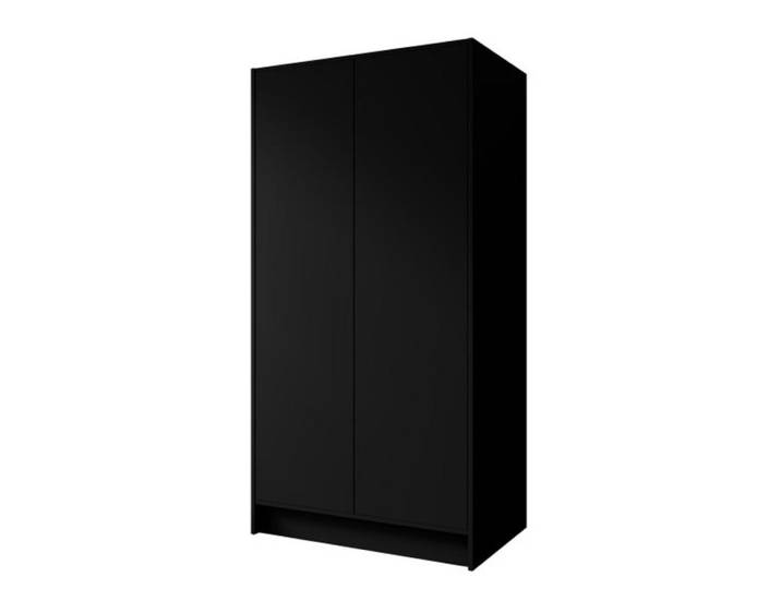 Sepro Meble Schrank Schwarz 100 ALA Ohne Spiegel Ohne Griffe, 102x200x51 cm, Schlafzimmer, Kleiderschränke, Drehtürenschränke