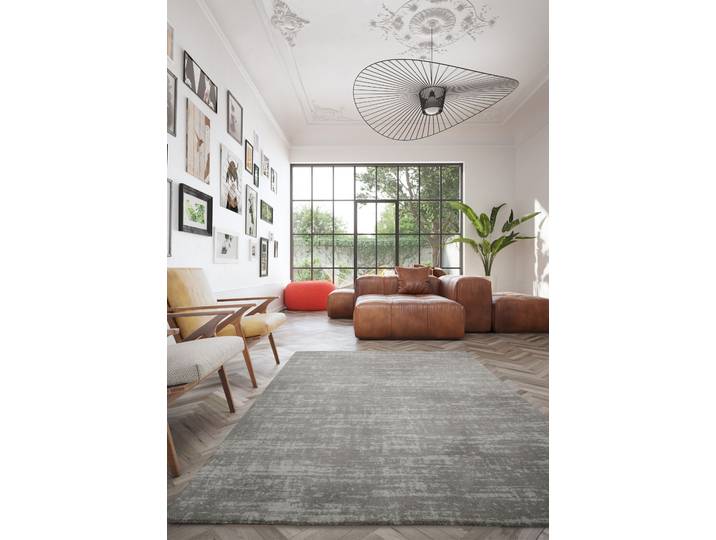 Kurzflorteppich Elys Grau/Grau 240 x 340cm Polypropylen