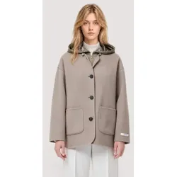 DUNO für Damen. THYRA Thyra-Mantel in Taupe (42), Lässig, Wolle