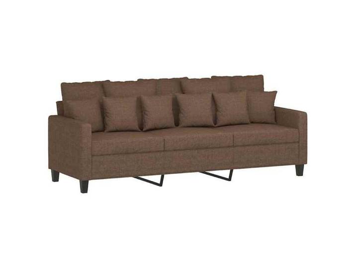 Sofa Fixe - ORVEL - Canapé à 3 places moderne - 3 personnes - Marron - 180 cm - Tissu 38019