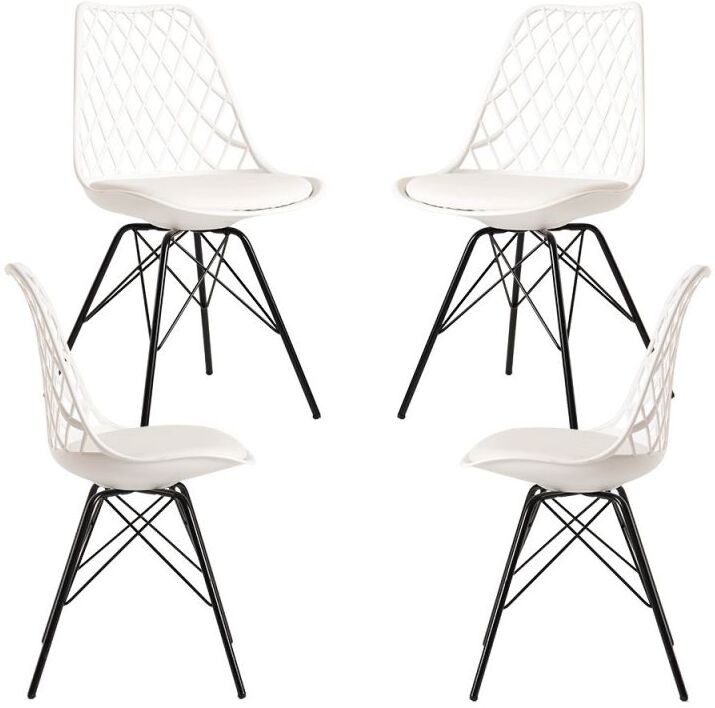 RegalosMiguel Pack 4 Sillas Iron Mima - Blanco