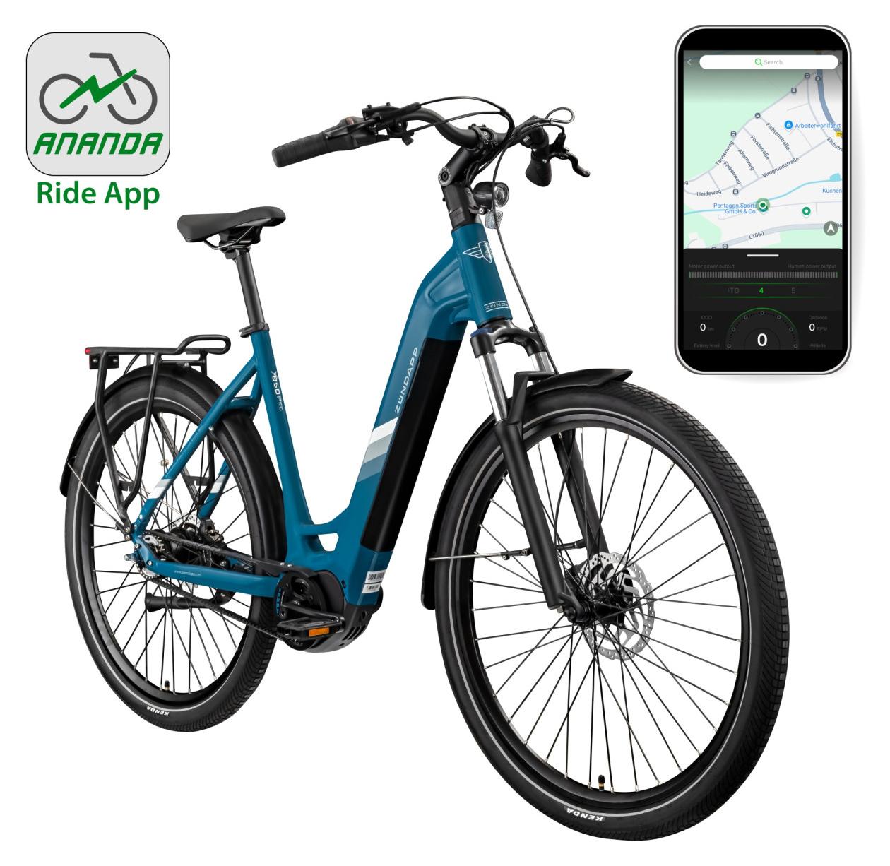 Zündapp E-Bike Trekking X850 Pro 29 Zoll 5-Gang 550 Wh blau