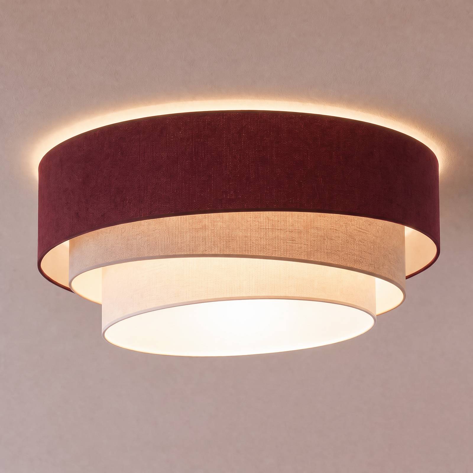 Deckenlampe Trio Duolla, für Küche, Textil / Stoff / Seide, Junges Wohnen, Deckenlampe