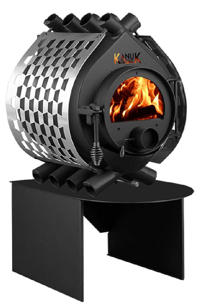 Kanuk Original 9,5 kW - Seitenverkleidung Trapez Edelstahl - Untergestell Box