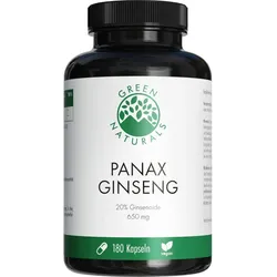 Green Naturals Panax Ginseng Hochdosiert Vegan 180 ST