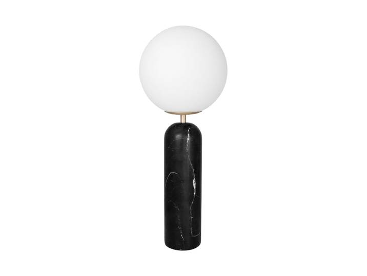Grosse Design Tischlampe „Torrano“ mit Marmorsockel schwarzer Marmor Globen Lighting