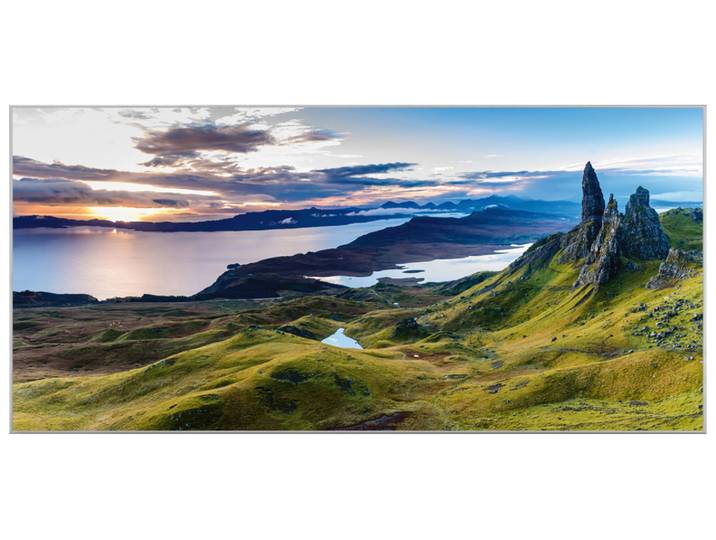 Bild mit Rahmen Wunderschöner See mit Bergen image LAND