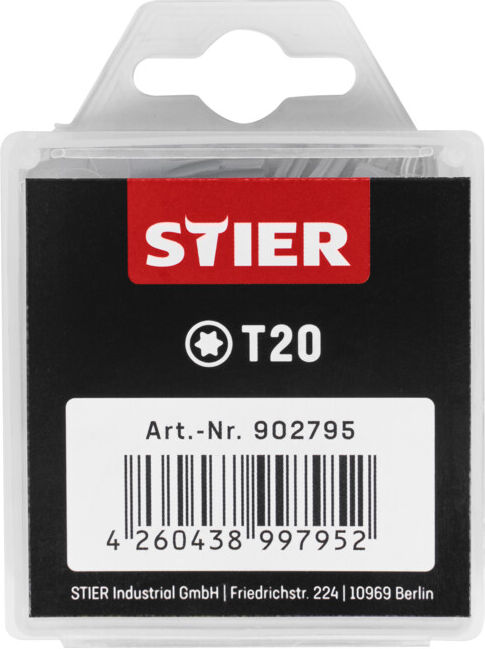 Grand pack d'embouts STIER TX T20 50x (902795)