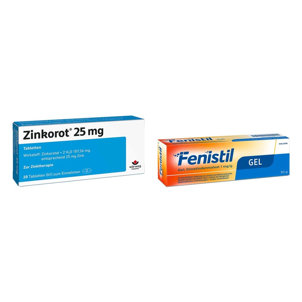 Zinkorot 25 Mg Tabletten + Fenistil Gel 08105419