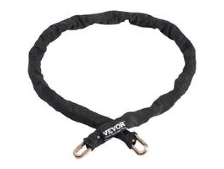 VEVOR Antivol de chaîne de vélo, 1,8 m, antivol de sécurité pour vélo, en acier métallique robuste, antivol de haute sécurité, pour bicyclette, moto, scooter, porte, clôture, portail, 9,5 mm, noir