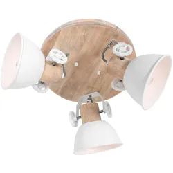 Steinhauer Deckenleuchte Gearwood Alu, Eisen, Stahl & Metall
