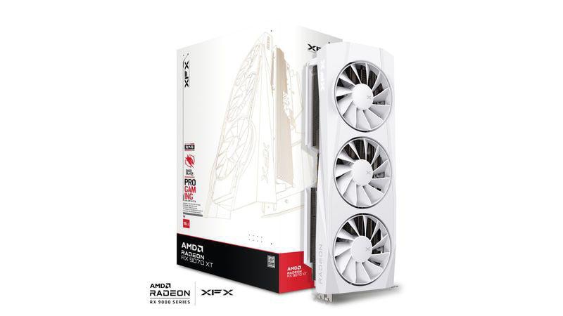 XFX QuickSilver Radeon RX 9070 XT Gaming Edition White Grafikkarte 16 GB