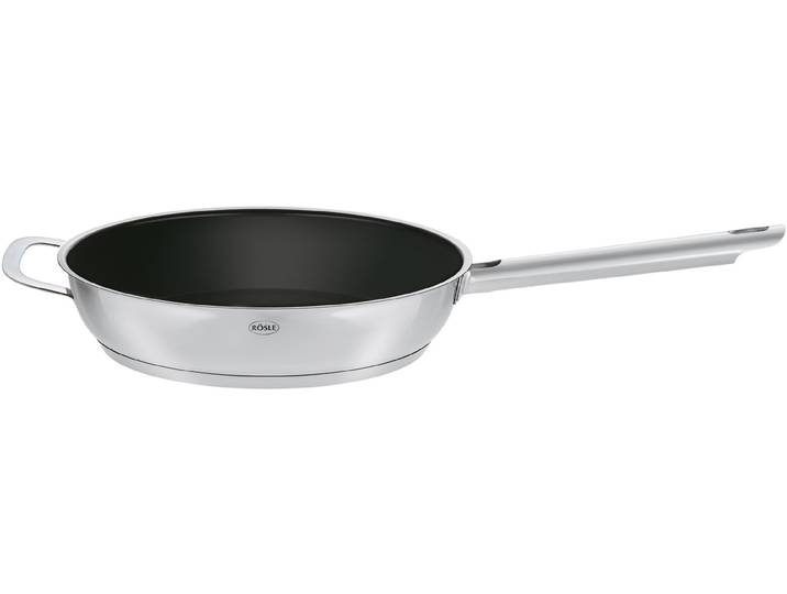 Bratpfanne RÖSLE ELEGANCE , silber (edelstahlfarben), Ø:32cm, Pfannen, Bratpfanne, mit Antihaftversiegelung, spülmaschinengeeignet, Induktion